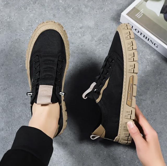 Image of Canvas Shoes Men's Breathable New Men's Shoes Fashionable and Versatile Casual Board Shoes Skates Shoes
