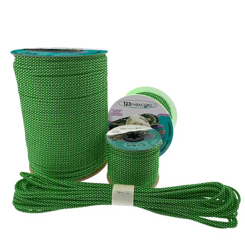 Paracorde 550 4 mm Type III – 123Paracord – Idéale pour Les projets DIY, Le Camping et Les Aventures en Plein air – Couleurs Diamant I | Disponible en 15 m, 30 m et 50 m