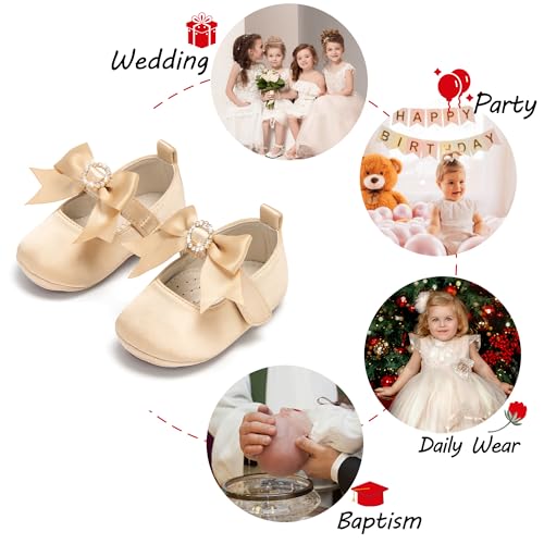 Image of PHIRAMIN Toddler Girl Mary Jane Dress Shoes-Little Girl School Uniform Shoes for Wedding Party