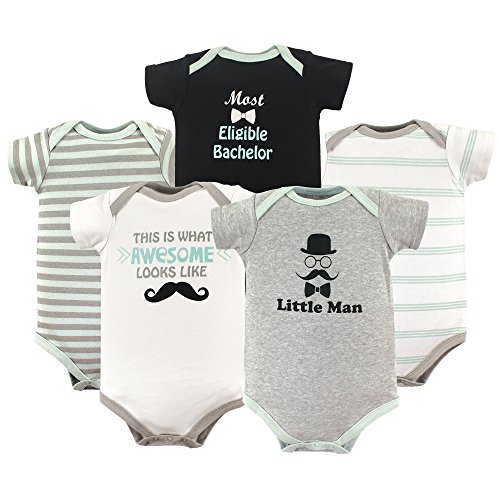 Image of Luvable Friends Baby Unisex Long Sleeve Bodysuits, 5-Pack