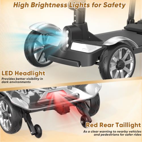 Image of 4 Wheels Mobility Scooters for Seniors-39LBS Light Frame& 30 Miles Range