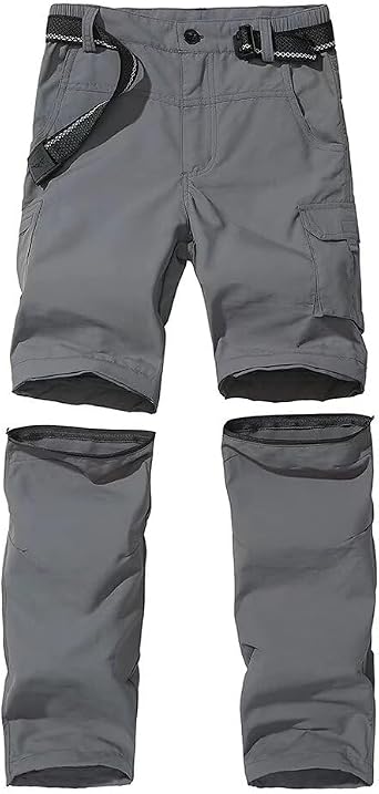 Boys Hiking Cargo Pants Kids Outdoor Quick Dry Pants Casual Youth Climbing Convertible Trouser Fishing Pants