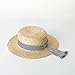 Women Wide Brim Boater Hats Stripped Ribbon Band Straw Hats Summer Beach Hat Church Fedoras
