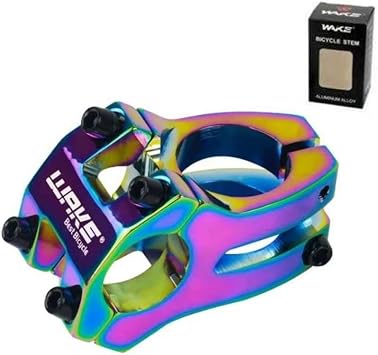 Bicycle Short Handlebar Gorge Wake Aluminum Rainbow Colorful Spare Parts 31.8mm