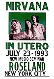 Artist Unknown Nirvana Concert Poster, New York City, Kurt Cobain, Grunge Music