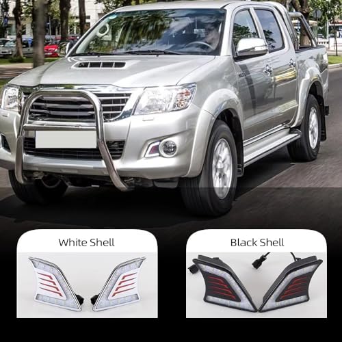 Lámpara de señal LED DRL para Toyota Hilux Vigo 2012 2013 2014 2015 con luz diurna 3