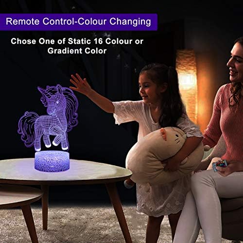 Unicorn Night Light for Kids, Unicorn Toys for Girl, 16 Colours Changing Night Lamp with Remote Control 1172