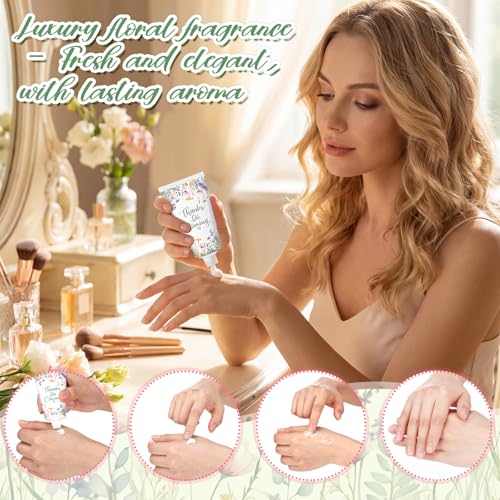 Image of 50 Pcs 1 Oz / 30 ml Wildflower Hand Cream Bulk Travel Size Baby Shower Lotion Thanks Hand Cream Gifts Baby Shower Favors for Guests Wildflower Gift Bulk Travel Size Lotion Set for Guest