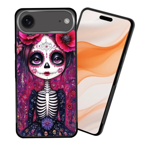 CICPLKSE for iPhone Air Case,Slim Non-Slip Shock-Absorption Rubber Phone Protective Case Cover for iPhone Air 6.5 Inch 2025,Sugar Skull Girl Art