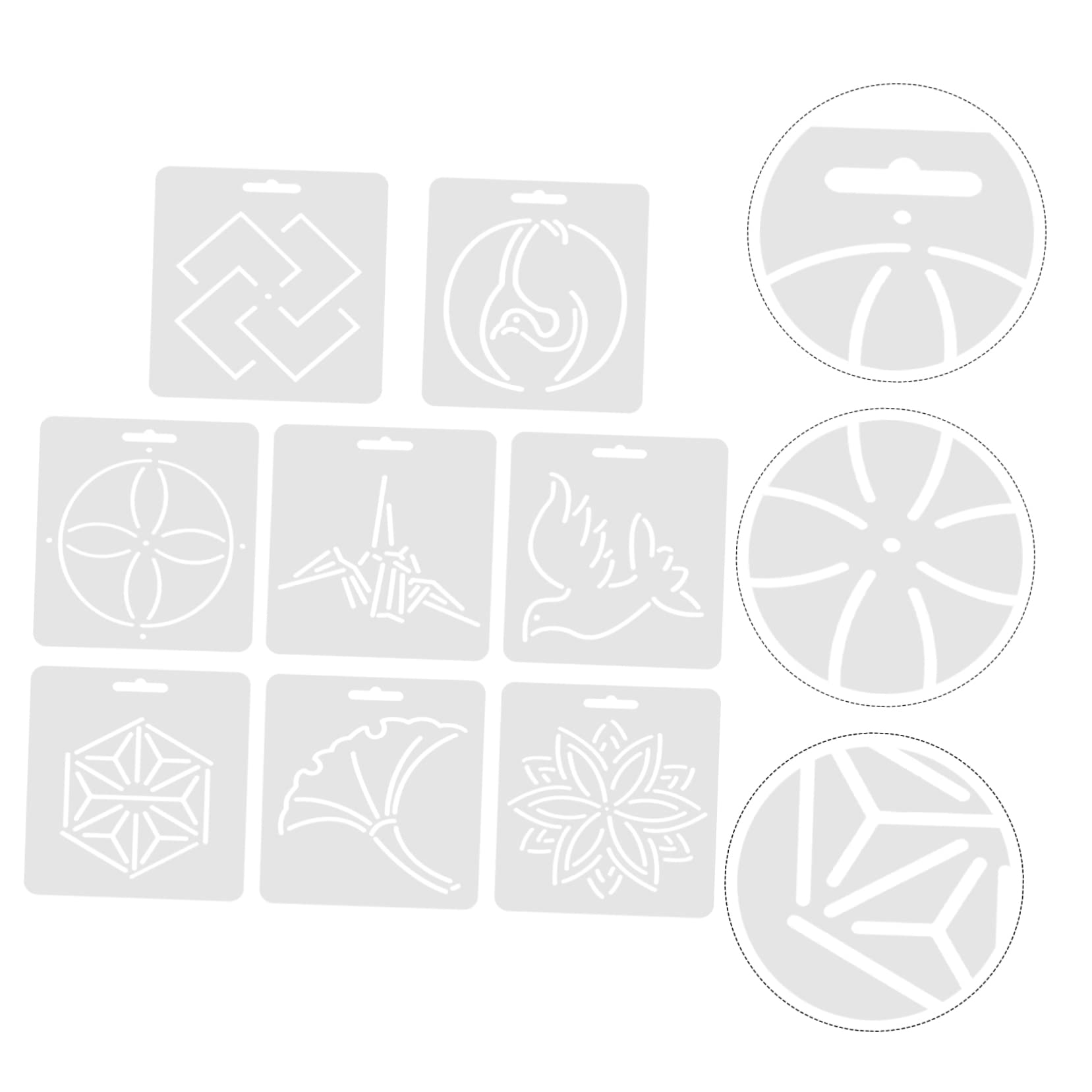 Regla de Patchwork Acrílica Multiusos 8 Piezas para Costura