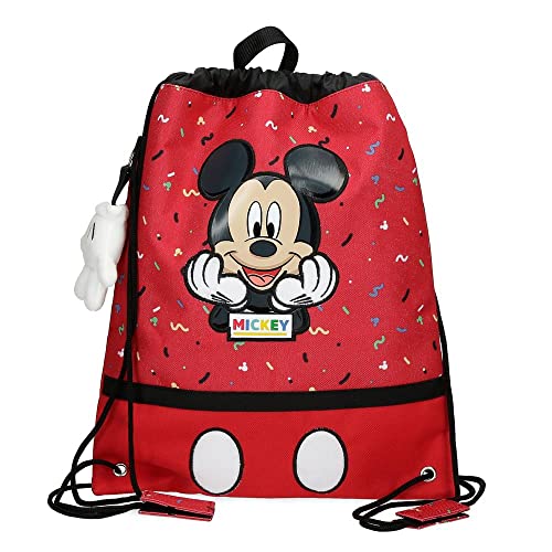 Disney It´s A Mickey Thing Bolsa De Merienda Rojo 27X34 Cms Poliéster
