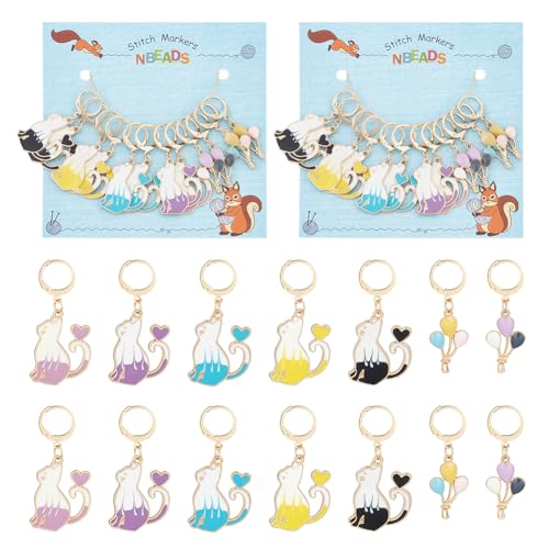NBEADS 24 Pcs Cat Stitch Markers