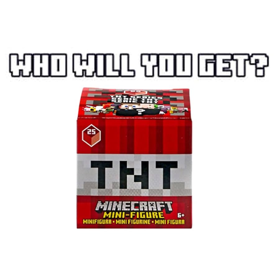 Inspired by Minecraft TNT Edition 25 Collectible Mini-Figure Mystery Blind Box - 8 Assorted Styles - 1 Random Box per Order : Toys & Games - Amazon.com
