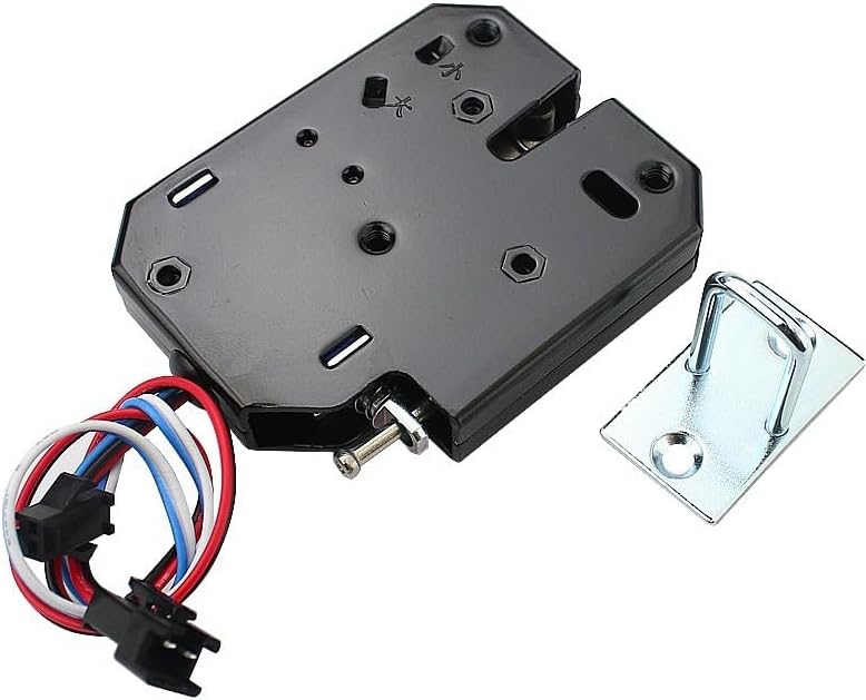 DC5v12v24v Express Box Lock Locker Door Electric Control Lock Vending Machine electromagnetic Lock Storage Cabinet Electric Lock(Color:12V-2 Wire Silver)