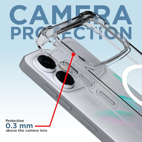 Image of Pikkme Back Cover for Oppo F33 Pro 5G Mag-Safe Shockproof PC + TPU | Protective Case Magnetic Support | Bumper Case (Transparent Mag-Safe)