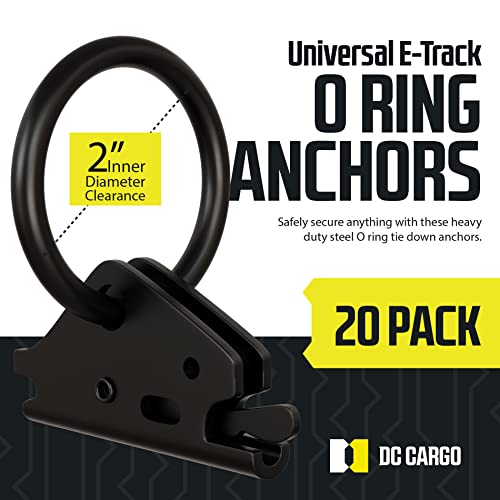 Dc Cargo Heavy-Duty Steel O-Ring (Pack Of 20) Etrack Accessories Tie-Down Anchors For E-Track Tie-Down System - E-Track Accessories To Secure Cargo In Enclosed/Flatbed Trailers, Trucks #TOP1