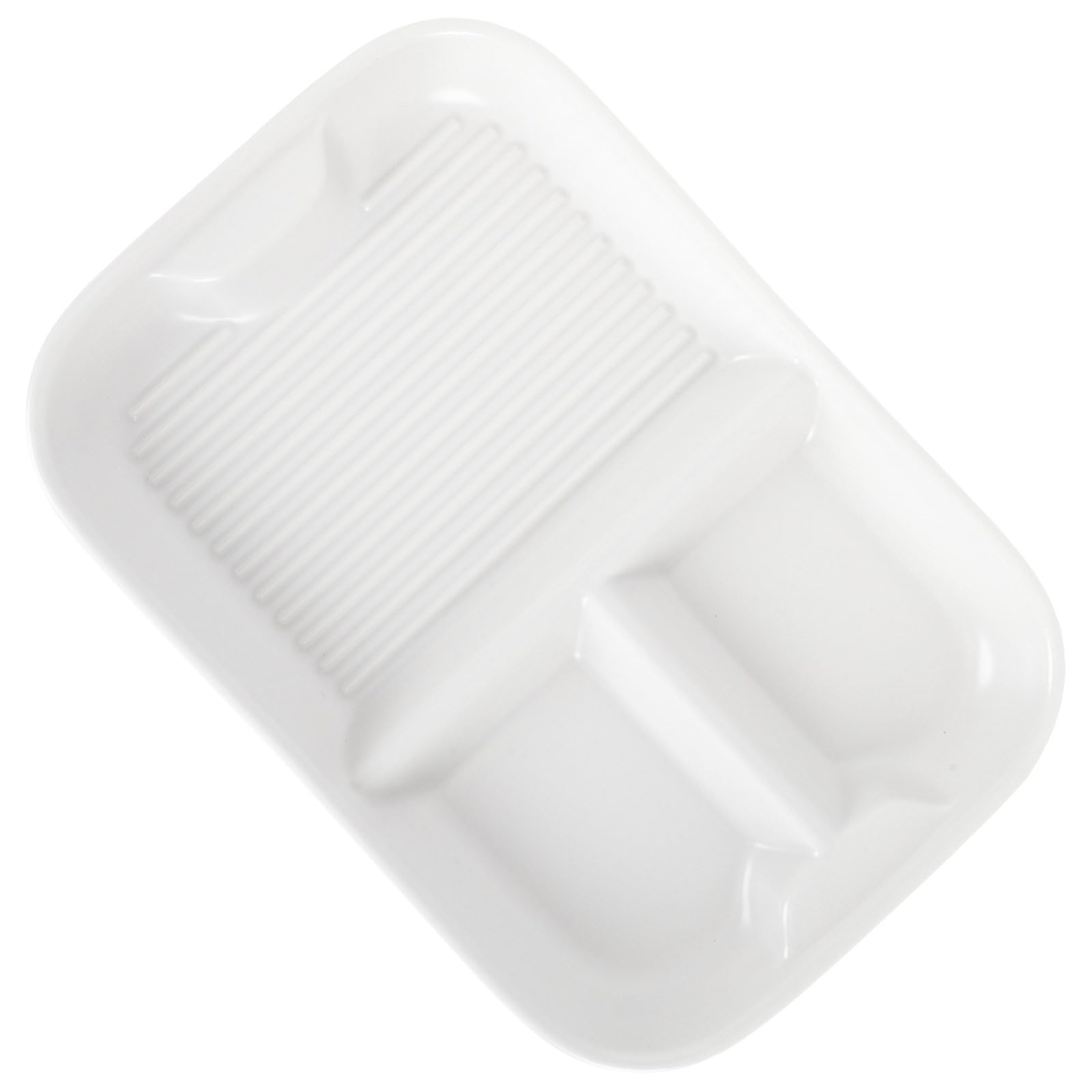 Garneck Assiette Divisée en Céramique Blanche 3 Compartiments Solide et Élégante pour Servir Snacks Lors de Réceptions ou Restaurants