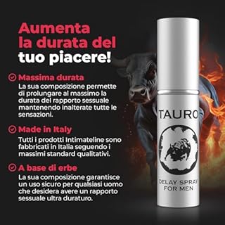INTIMATELINE | Tauro Extra Power - Spray Ritardante Intimo per Uomo, Contrasta l'Eiaculazione Precoce e Prolunga la Durata del Rapporto, Non Anestetizza, 5ml