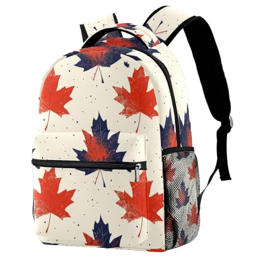 Sac à dos de voyage confortable feuille d'érable pour éviter les affaires mouillées avec gourde