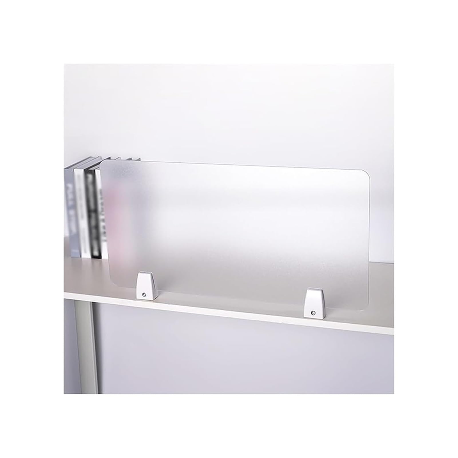 LWJSOCP Acrylic Office Divider Frosted Portable Desk Partition Panel for Wall/Cubicle 60x40cm/23.6x15.7in Privacy Screen for Workstation and Office Space