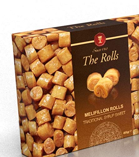 Greek Traditional Syrup Sweet Melifillon Rolls (kourkoumpinia) 400gr