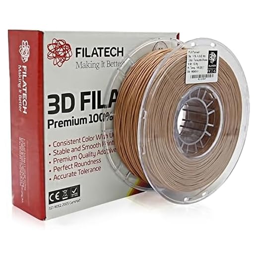 Filatech Hyper PLA Filament 1.75mm ±0.03mm, High-Speed PLA 3D Printer Filament 300–600mm/s, 1kg (2.2lbs) Spool, Low Warp Standard PLA Filament for 3D Printing – Teracotta Brown