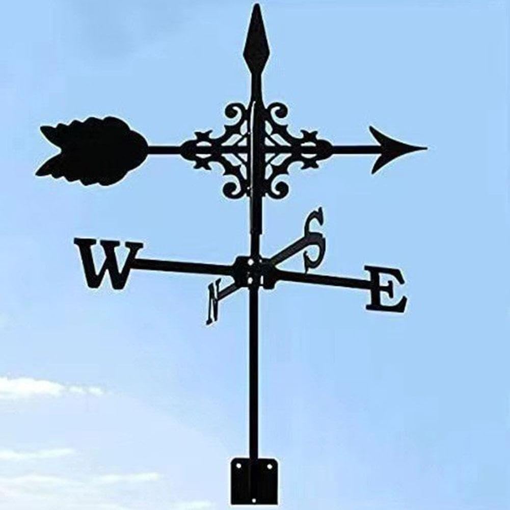 Segnavento in acciaio inox a forma di gallo, banderuola per cortile, collies, fienile, capannone, H0i9, ornamento per tetti e giardini