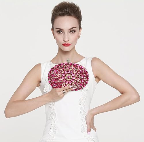 Miniatura 7 de Bolsos de mano para mujer, bolso de noche con diamantes de imitación, bolsos brillantes de cristal para fiesta de boda