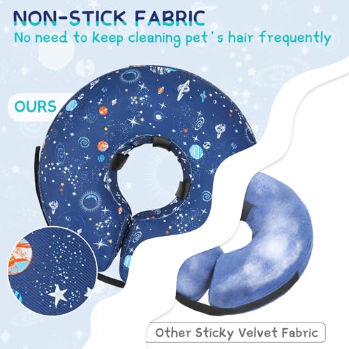 Image of Supet Inflatable Dog Cone Collar Alternative After Surgery, Soft Donut Recovery E Collar for Neuter, Small Medium Large Dogs