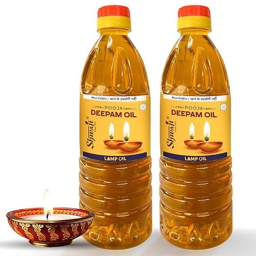 Pure Deepam Oil for Pooja (1 Litre appx)| Til Oil for Puja Purpose| Blend of 5 Purity Puja Oils| Long Lasting Til Oil for Poojas, Havans, Diya Lamps, Navratris– Pack of 2 (900ml Total)-image-47
