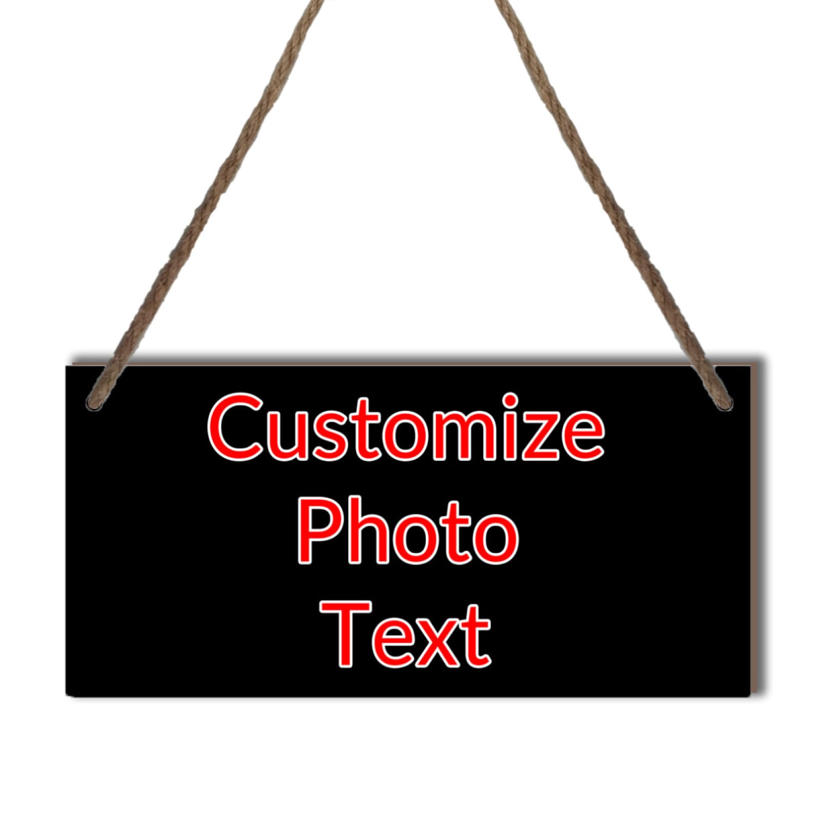 GZYZXP Personalised Hanging House Sign, Personalised Signs Plaques Door Sign Wooden Signs, Personalized Wooden Plaque Sign, Gift for Christmas, Anniversary, Wedding, Birthday, Father's Day