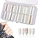 10 Rolls White Pearl Color Holographic Nail Art Foil Sticker, Mwoot Nail Transfer Aufkleber Sternenhimmel Nail Wraps Transfer Aufkleber Kit Nagelfolie Transfer (0.98inchs39.37inchs/2.5cm100cm)