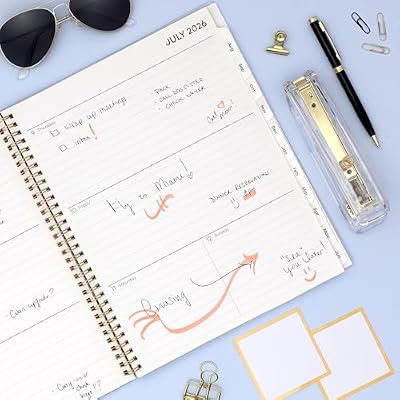 Blue Sky 2026-2027 Weekly and Monthly Academic Year Planner Calendar, July 2026 - June 2027, 8.5 x 11, Flexible Cover, Wirebound, Laminated Tabs, Storage Pocket, Gemma