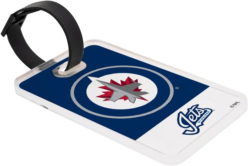 Desert Cactus Winnipeg Jets Luggage Tag – Official NHL National Hockey League Travel ID Label for Suitcases, Bags, and Carry-Ons (Acrylic Luggage Tag B)