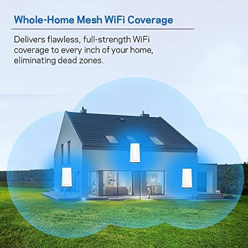Linksys WHW0101-RM2 Velop Mesh WiFi System Dual-Band AC3900, White, 3-Pack (Refurbished)