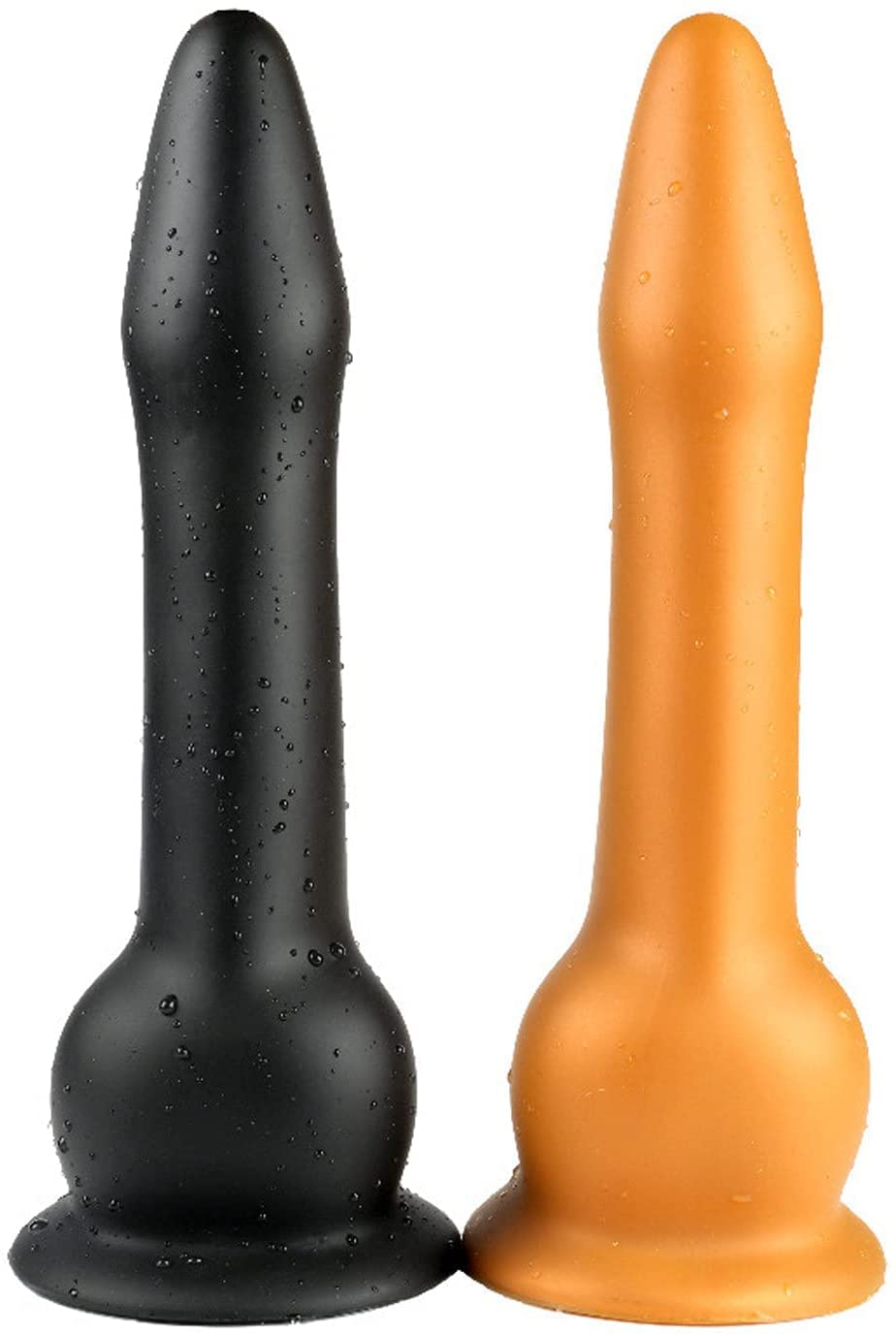 Silicone morbido vibratore anale lungo butt plug maschio anale prostata espansore anale plug donna punto G masturbazione vaginale giocattoli anali gay vibratori anali(Metallic Metallisch,XL)