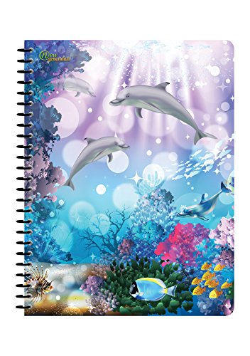 New Generation – Wild Life Animals – Spiral Notebooks, Wide Ruled 1 Subject 70 Sheets, 8 X 10.5 Inch Wire Bound Spiral Notebooks Set, With 3 Hole Punch And Perforated Sheets – 6 Pack Notebooks #TOP5