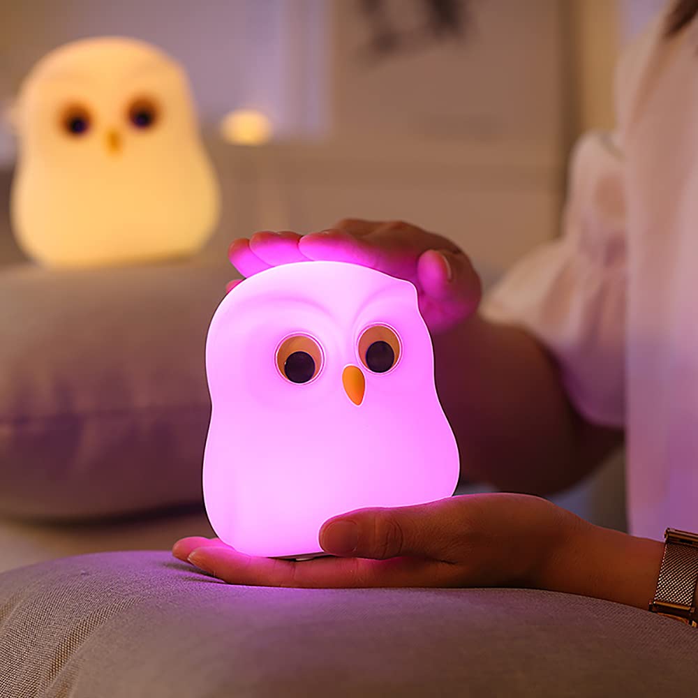 Amazon.co.jp : ナイトライト 授乳ライトフクロウ の常夜灯 カラフル