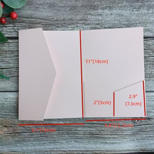 MillaSaw Umschläge für Einladungen, Rosa, für Hochzeit, Brautdusche und Geburtstag, 25 Stück (zartes Rosa)