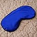 Produktbild HIUGHJ 1 St¨¹cke Neue Reine Seide Schlaf Rest Augenmaske Gepolsterte Schatten Abdeckung Reise Relax Aid Augenbinden, Blau