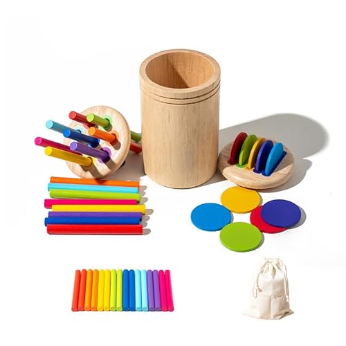 Neuytiky Juguetes Montessori 1 2 3 Años Juego Clasificar Colores Juguetes Madera Niños Niña Bebe 1-3 Años Regalo Niño Niña Juegos Educativos