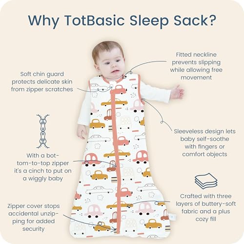 Image of Toddler Sleep Sacks 2T-3T-4T, 0.5 TOG Light Summer Wearable Blankets, Extra Long XL Sleeping Bags, 2 Pack