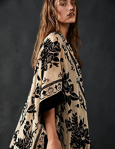 Image of MJ SERECA Women's Casual Long Velvet Kimono