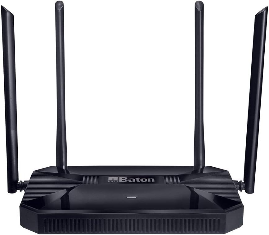 iBall Baton iB-WRD12GN, 1200M Mesh Gigabit Dual Band Wireless AC Router, (Black)