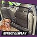 Flygun Black Fence, Pet Barrier Backseat Mesh, Car Divider Net, Dog Guardrail, SUV Pickup Small Car (45.2In x 24.4In)