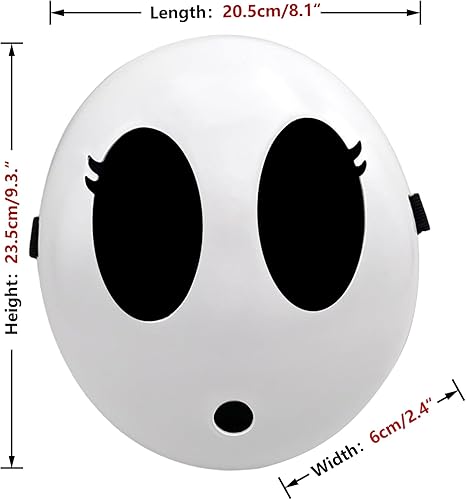 Miniatura 6 de Máscara de chico tímido, máscara de anime blanca, máscara de Halloween, máscara divertida para disfraz de Halloween, accesorios de cosplay