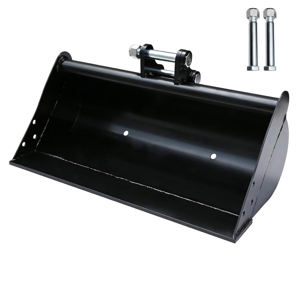 Minibaggerlöffel 60 cm für Bagger 0,8–1,8 t, Baggerschaufel | Bolzen Ø25 mm, Manganstahl verschleißfest, Lochabstand 88 mm, Aufnahmebreite 90 mm, für Sand Erde und Aushub