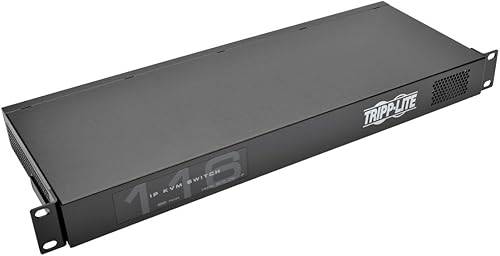 Tripp Lite Conmutador KVM VGA/USB de 16 puertos NetCommander Cat5 1U para montaje en rack 1+1 usuario con acceso remoto IP (B072-016-1-IP)