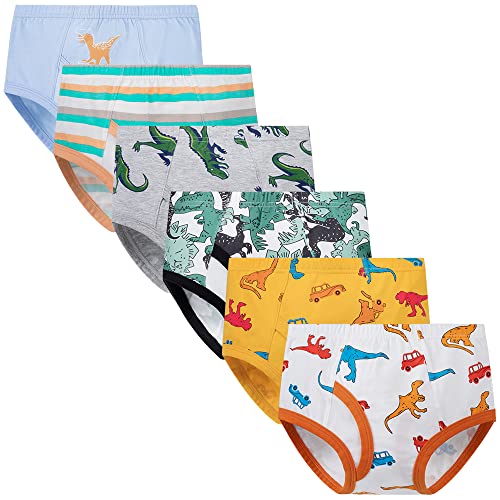 Cacacece Boy's Kids Cotton Boxer Briefs Galaxy Dinosaur Tag Free Soft Underwear Shorts For Boys 7-8 Years #TOP24