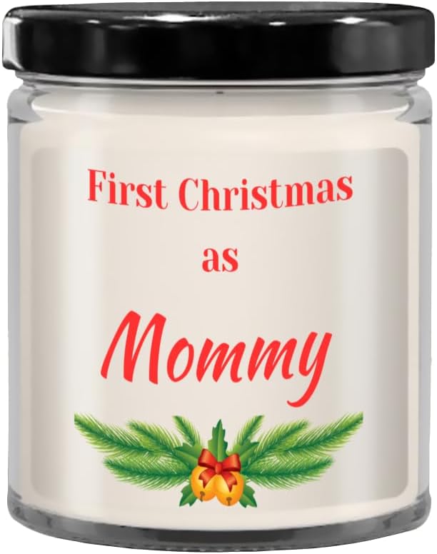 First Christmas as Mommy Candle, Candles with Text, Birthday Gift, Christmas Gift, Holiday